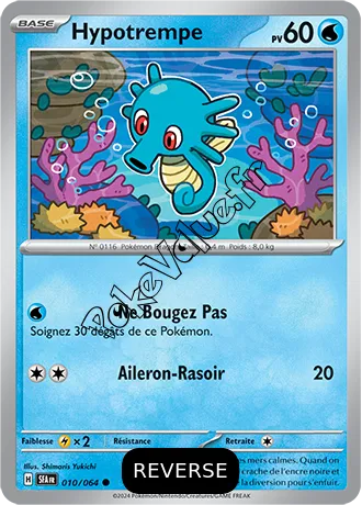 Carte Pokémon Hypotrempe  Reverse n°010 de la série Fable Nébuleuse