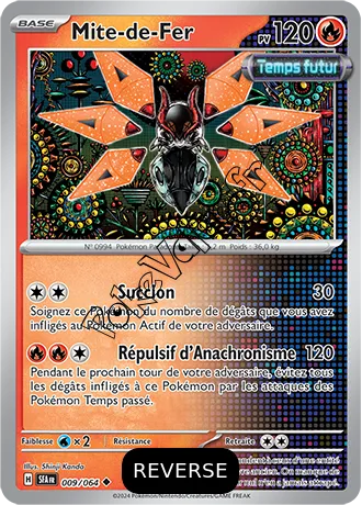 Carte Pokémon Mite de Fer Reverse n°009 de la série Fable Nébuleuse