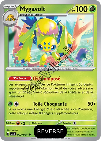 Carte Pokémon Mygavolt  Reverse n°002 de la série Fable Nébuleuse