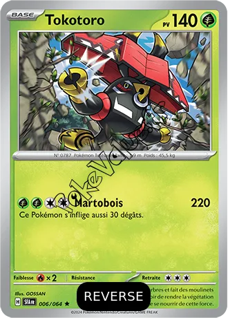 Carte Pokémon Tokotoro  Reverse n°006 de la série Fable Nébuleuse