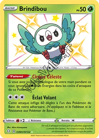 Carte Pokémon Brindibou n°SV1 de la série Déstinées Radieuses
