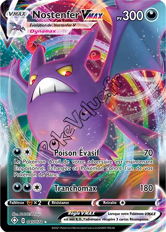 Carte Pokémon Crobat VMAX  n°45 de la série Déstinées Radieuses