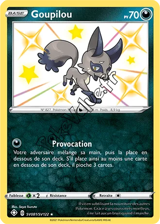 Carte Pokémon Goupilou n°SV81 de la série Déstinées Radieuses