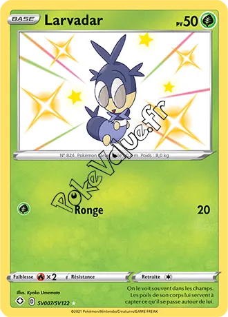 Carte Pokémon Larvadar n°SV7 de la série Déstinées Radieuses