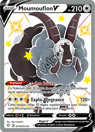 Carte Pokémon Moumouflon V n°SV120 de la série Déstinées Radieuses