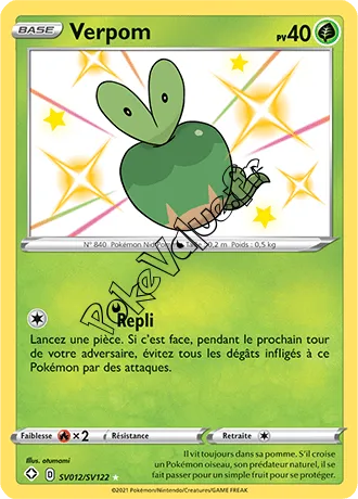 Carte Pokémon Verpom n°SV12 de la série Déstinées Radieuses