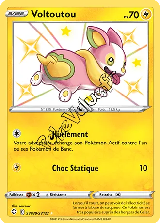 Carte Pokémon Voltoutou n°SV39 de la série Déstinées Radieuses