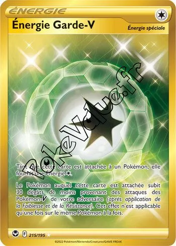 Carte Pokémon Énergie Garde-V n°215 de la série Tempête Argentée