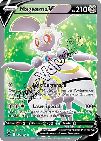 Carte Pokémon Magearna V  n°182 de la série Tempête Argentée