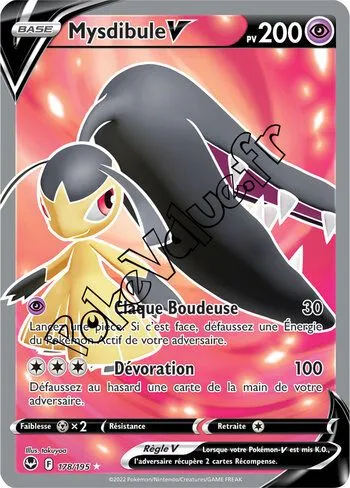Carte Pokémon Mysdibule V  n°178 de la série Tempête Argentée