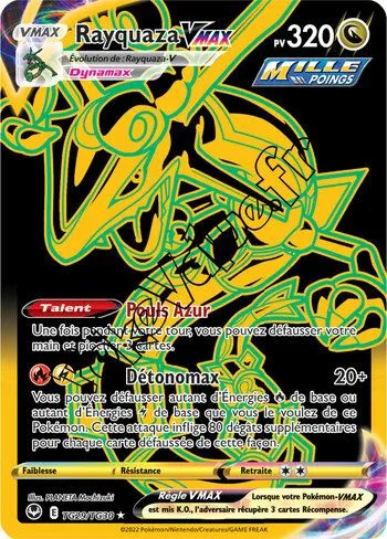 Carte Pokémon Rayquaza VMAX  n°TG29 de la série Tempête Argentée