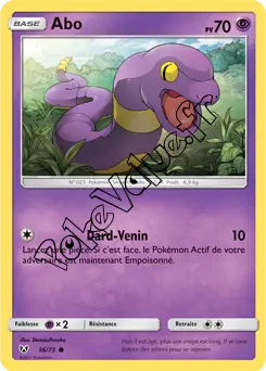 Carte Pokémon Abo n°36 de la série Légendes Brillantes