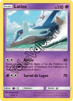 Carte Pokémon Latios  n°41 de la série Légendes Brillantes