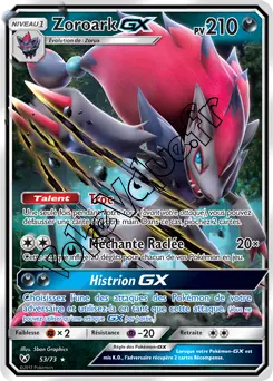 Carte Pokémon Zoroark GX  n°53 de la série Légendes Brillantes