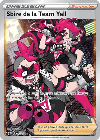Carte Pokémon Sbire de la Team Yell n°202 de la série Épée et Bouclier