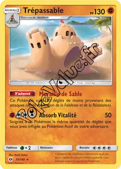 Carte Pokémon Trépassable n°75 de la série Soleil et Lune