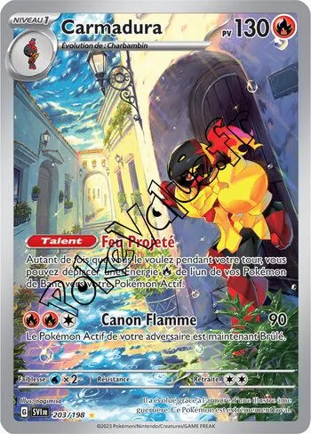 Carte Pokémon Carmadura  n°203 de la série Écarlate et Violet