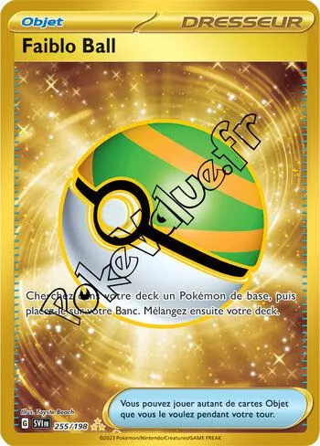 Carte Pokémon Faiblo Ball n°255 de la série Écarlate et Violet