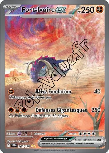 Carte Pokémon Fort-Ivoire ex  n°246 de la série Écarlate et Violet