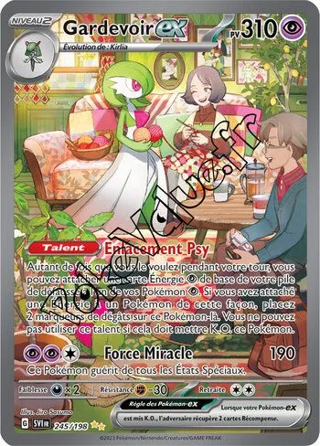 Carte Pokémon Gardevoir ex  n°245 de la série Écarlate et Violet