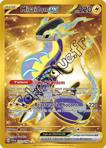 Carte Pokémon Miraidon ex  n°253 de la série Écarlate et Violet