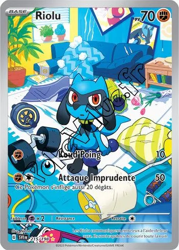 Carte Pokémon Riolu  n°215 de la série Écarlate et Violet