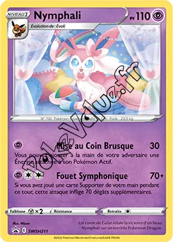 Carte Pokémon Nymphali  n°211 de la série Promo SWSH
