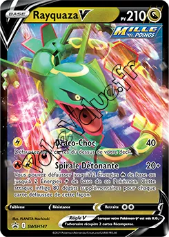 Carte Pokémon Rayquaza V  n°147 de la série Promo SWSH