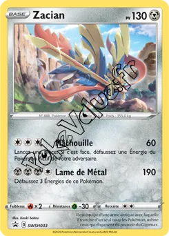 Carte Pokémon Zacian  n°033 de la série Promo SWSH