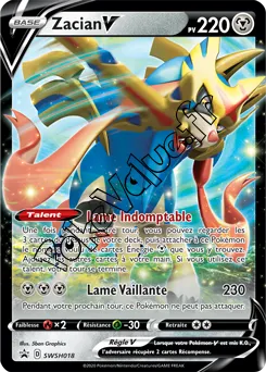 Carte Pokémon Zacian V  n°018 de la série Promo SWSH