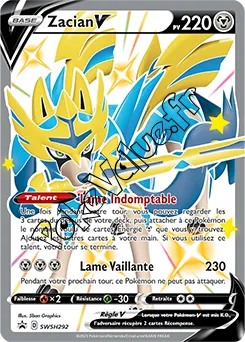 Carte Pokémon Zacian V  n°292 de la série Promo SWSH