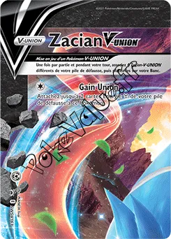 Carte Pokémon Zacian V UNION En haut à gauche n°163 de la série Promo SWSH