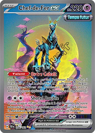 Carte Pokémon Chef de Fer ex n°206 de la série Forces Temporelles