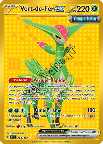 Carte Pokémon Vert-de-Fer ex  n°213 de la série Forces Temporelles
