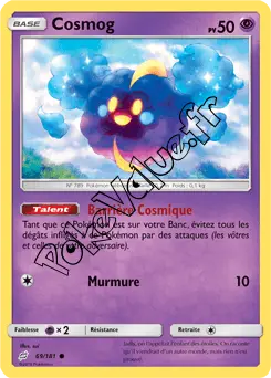 Carte Pokémon Cosmog  n°69 de la série Duo de Choc
