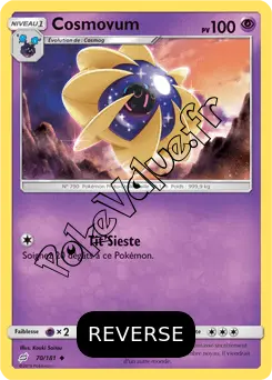 Carte Pokémon Cosmovum  Reverse n°70 de la série Duo de Choc