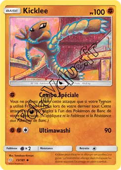 Carte Pokémon Kicklee n°73 de la série Duo de Choc