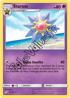Carte Pokémon Staross n°65 de la série Duo de Choc
