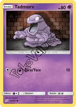 Carte Pokémon Tadmorv n°62 de la série Duo de Choc