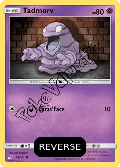 Carte Pokémon Tadmorv Reverse n°62 de la série Duo de Choc