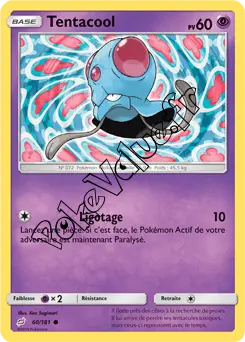 Carte Pokémon Tentacool  n°60 de la série Duo de Choc