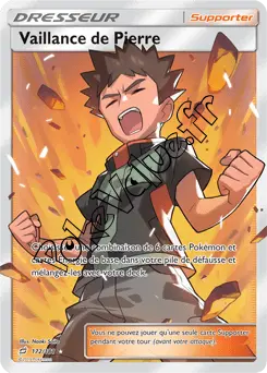 Carte Pokémon Vaillance de Pierre n°172 de la série Duo de Choc