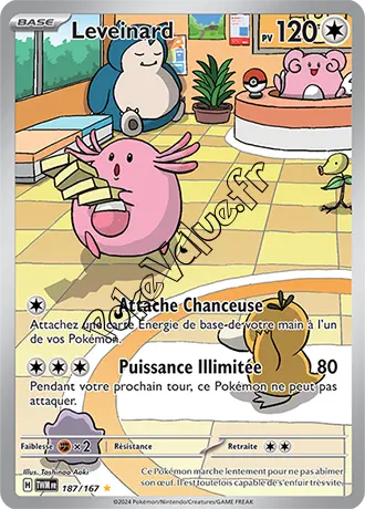Carte Pokémon Leveinard  n°187 de la série Mascarade Crépusculaire