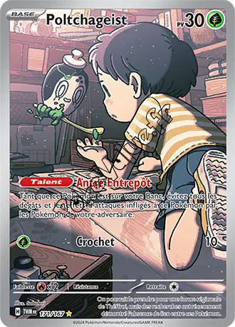 Carte Pokémon Poltchageist  n°171 de la série Mascarade Crépusculaire