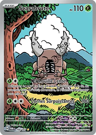 Carte Pokémon Scarabrute  n°168 de la série Mascarade Crépusculaire