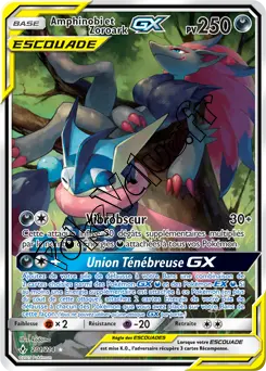 Carte Pokémon Amphinobi et Zoroark GX n°201 de la série Alliance Infaillible