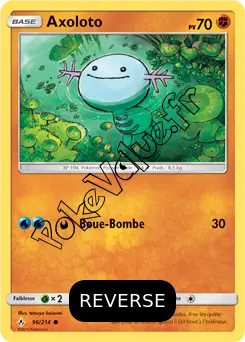 Carte Pokémon Axoloto Reverse n°96 de la série Alliance Infaillible