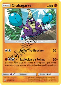 Carte Pokémon Crabagarre n°104 de la série Alliance Infaillible