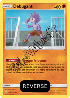 Carte Pokémon Debugant Reverse n°100 de la série Alliance Infaillible