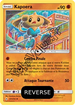 Carte Pokémon Kapoera Reverse n°101 de la série Alliance Infaillible